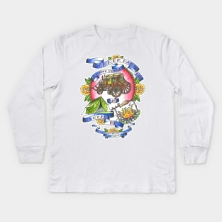 donner party last podcast tattoo art Kids Long Sleeve T-Shirt